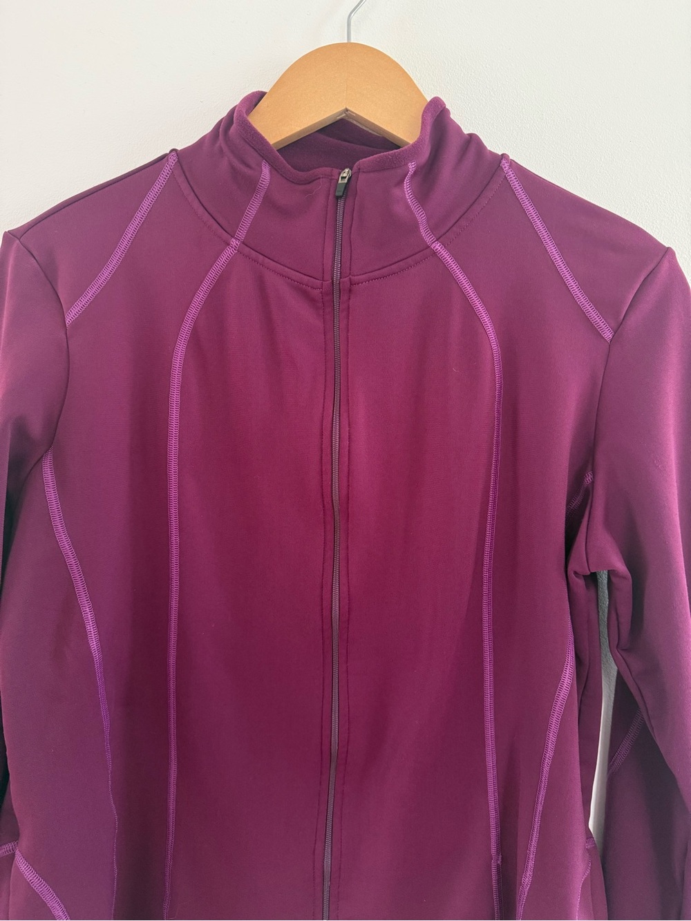 Athleta Full Zip Athletic Jacket Hoodie Running Workout Sporty Activewear Size M - Picture 3 of 13